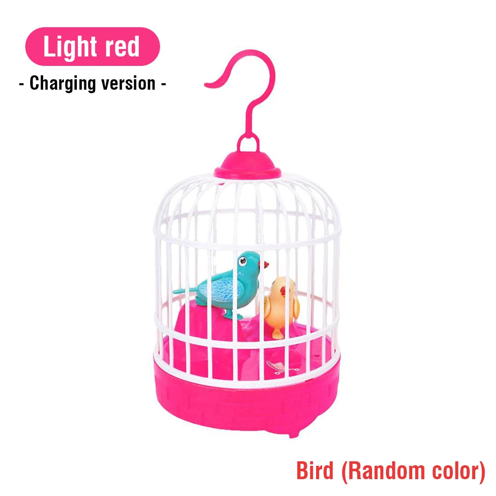 Interactive Talking Electric Bird Toy: Sound-Controlled Birdcage for Kids, Voice-Activated Educational Gift