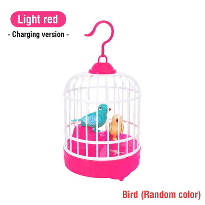 Interactive Talking Electric Bird Toy: Sound-Controlled Birdcage for Kids, Voice-Activated Educational Gift