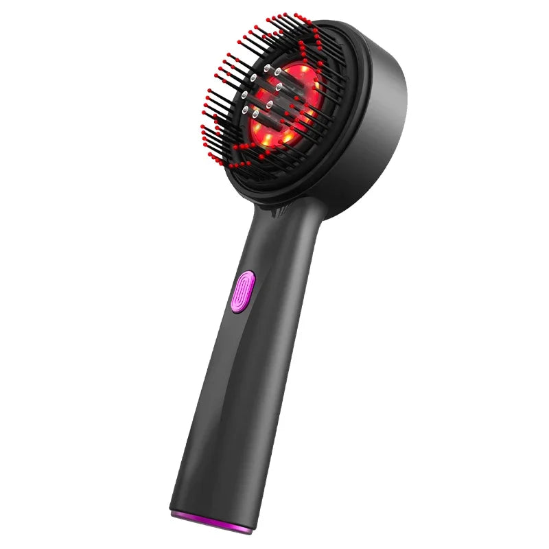 Electric Vibration Massage Comb with Red Light – Scalp Brush for Hair Care, Anti-Hair Loss Support, and Oil Applicator