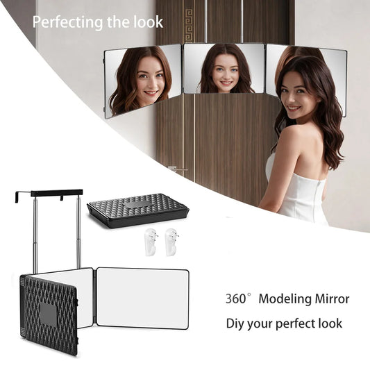 GlowUK™ Mini 3-Way Mirror with LED Brightness Adjustment