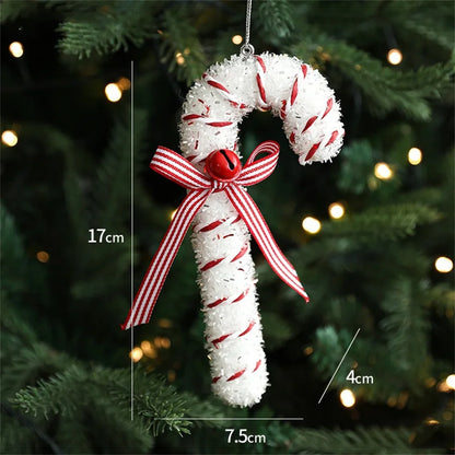 Red and White Candy Cane Lollipop Ornaments: Christmas Tree Hanging Decorations for Holiday and New Year 2025