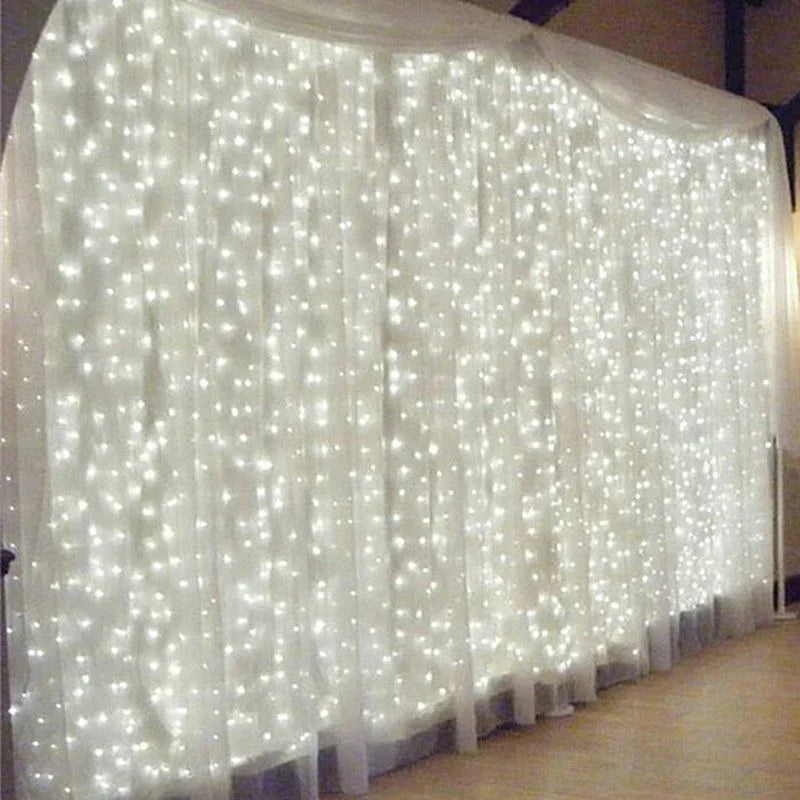 3/4/6M LED Curtain Lights Fairy Garland – 8-Mode USB Light String for Christmas, Weddings, Parties &  Home Décor