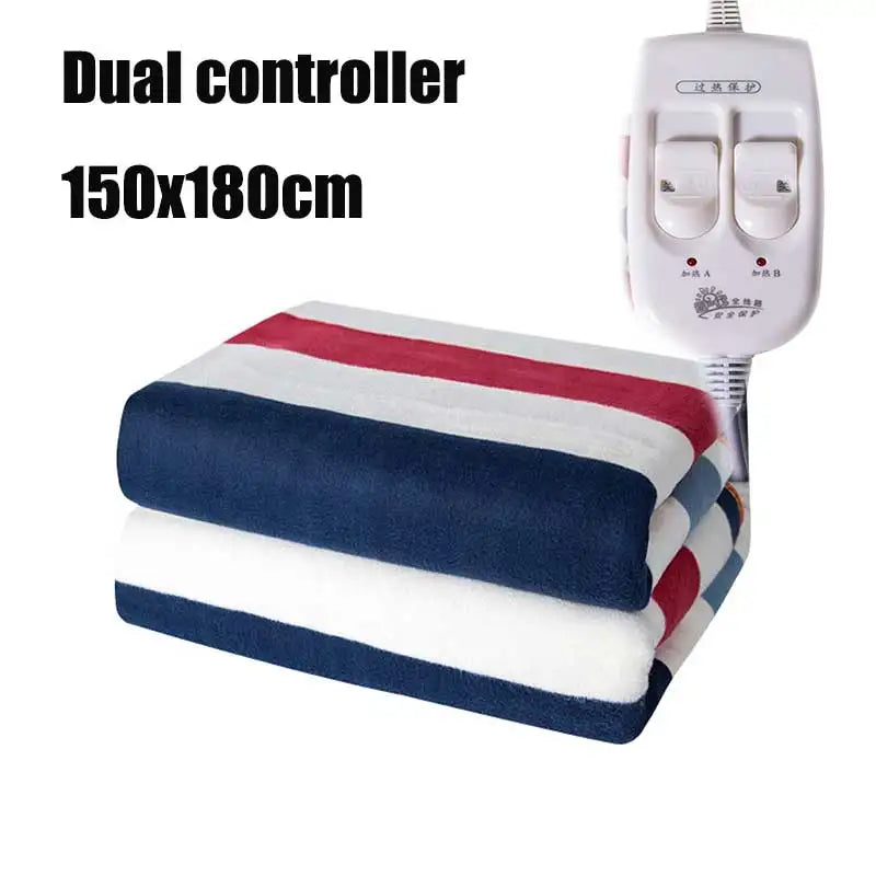 UK Smart Electric Heated Blanket: Winter Heating Blanket with Adjustable Temperature & Timer, Heated Carpet Mat