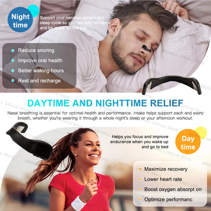 Magnetic Nasal Strips for Improved Breathing & Snore Reduction – Comfortable Nasal Dilators for Enhanced Sleep Quality