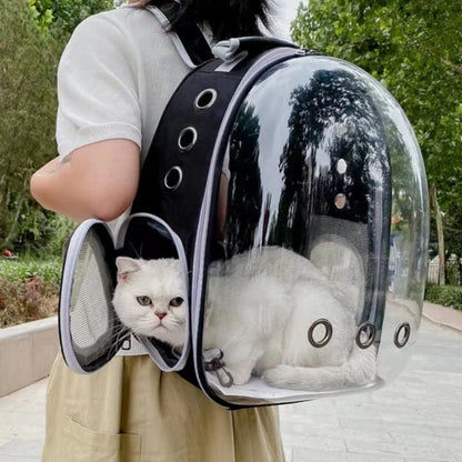 Cat Backpack Large Capacity Panoramic Transparent Breathable Backpack Go Out Portable Pet Supplies Cat Backpack