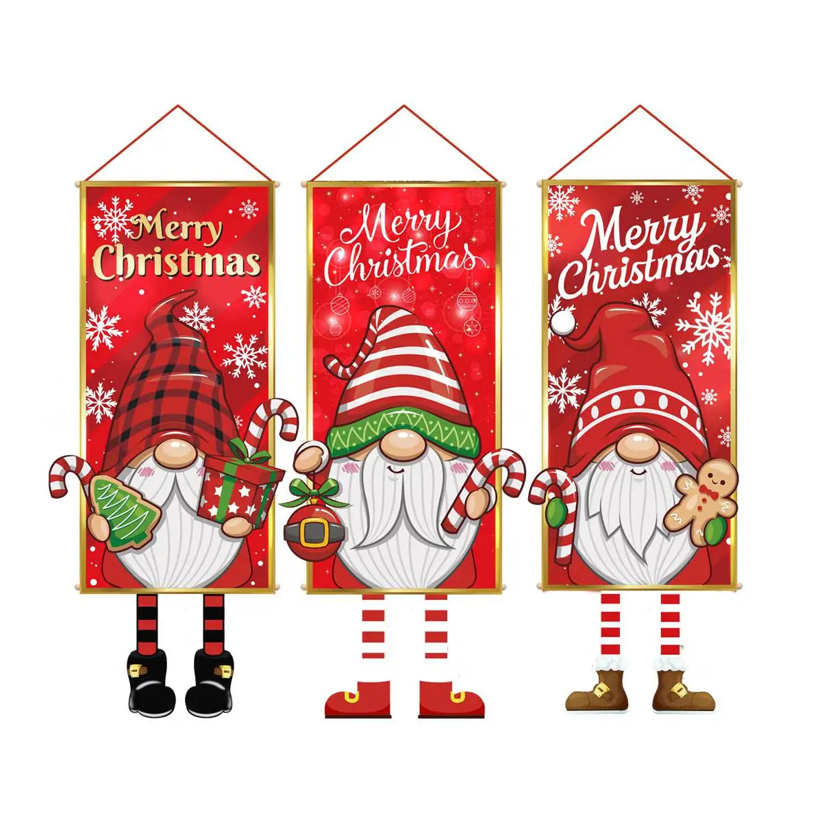 Christmas Hanging Flag – Porch Door Banner, Home Christmas Decorations for 2024, Xmas Ornaments & New Year 2025 Décor