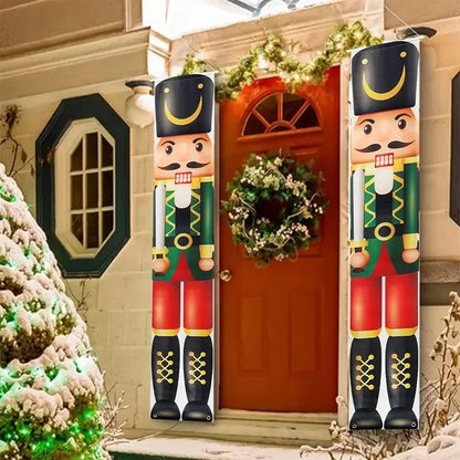 Nutcracker Soldier Banner – Christmas Hanging Decoration for Home, Door Décor & Holiday Gifts for 2024