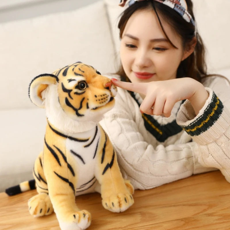 23cm Plush Baby Tiger Toy: Soft Stuffed Wild Animal Pillow Doll – Perfect Kids’ Birthday Gift