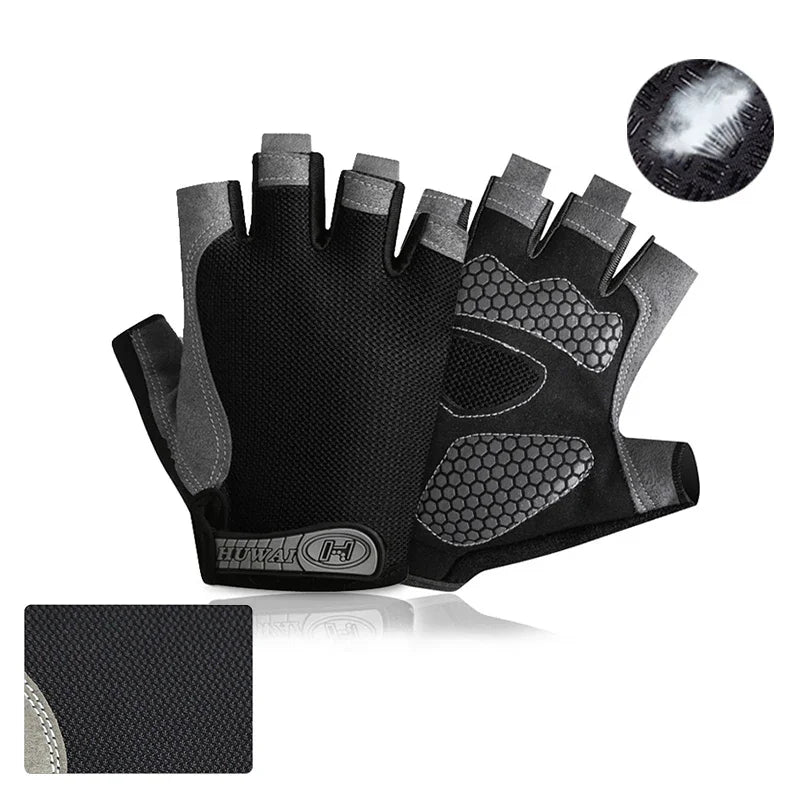 Elevate Your Workout with Versatile Fingerless Gloves! Professional Gym Fitness Breathable Anti-Slip!