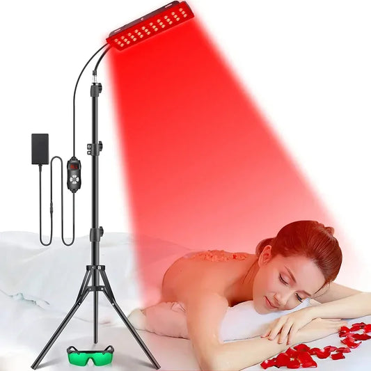 GlowUK™ Single Wavelength Red & Infrared Light Lamp: Large Coverage for Skin Support & Relaxation