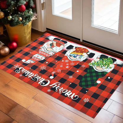 Merry Christmas Doormat: Santa Claus Anti-Slip Outdoor Rug for Holiday Décor