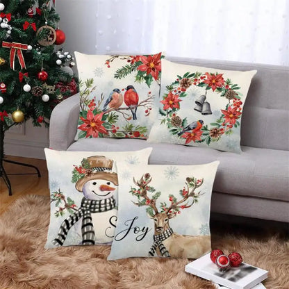 Merry Christmas Cushion Cover Set – Festive Pillowcases for Home Décor, Holiday Ornament for 2025