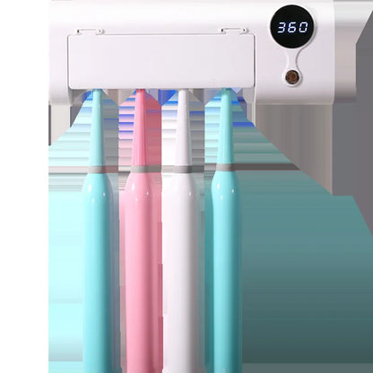 Portable UV Toothbrush Sterilizer Holder: Rechargeable Multifunctional Electric Toothbrush Disinfection & Drying