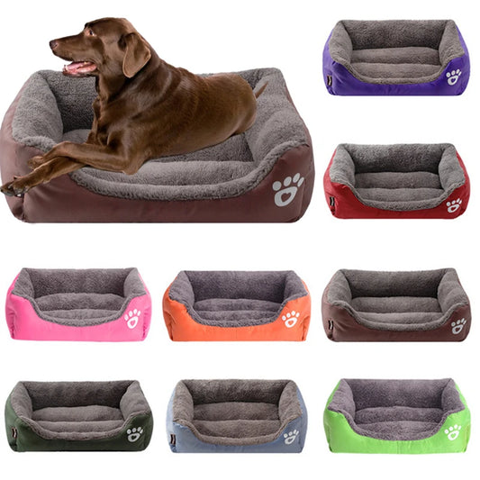 Pet Large Dog Bed Warm House Candy-colored Square Nest Pet Kennel For Small Medium Large Dogs Cat Puppy Plus Size Dog Baskets