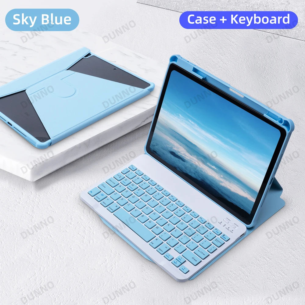 Rotatable Keyboard Case for iPad: Smart Back Cover with 360° Rotation for iPad Pro 11, Air 4/5, 10th Gen, 10.2 & 10.5 Models