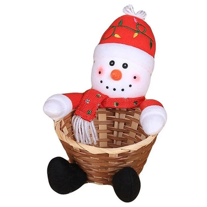 Merry Christmas Santa Claus Candy Storage Basket – Holiday Gift Box & Festive Decoration