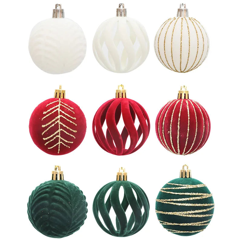 6PCS High-Quality Christmas Ball Ornaments: Hanging Decorations for Xmas Tree and Holiday Décor