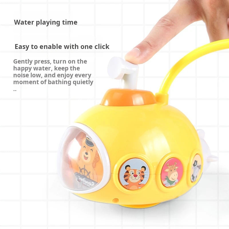 Electric Submarine Baby Bath Toy: Water Sprinkler Shower Toy with Suction Cup for Kids’ Fun Bathtime