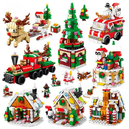 2024 Advent Calendar Christmas Building Blocks Set – Santa Claus, Train & House Blocks | Holiday Toy Gift for Kids