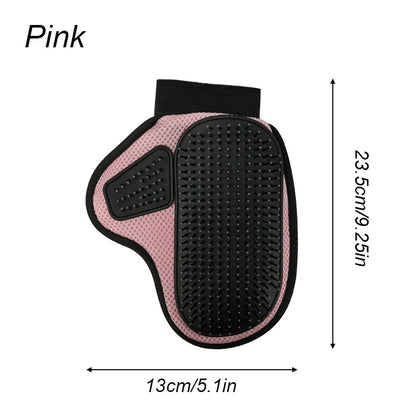 Pet Bath & Grooming Massage Gloves – Silicone Hair Removal Brush for Cats & Dogs