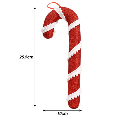 5PCS Christmas Candy Canes – Red & White Lollipop Hanging Ornaments for Tree, Party & Home Decor 1