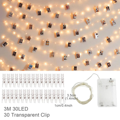 Photo Clip Light Banner – LED String Lights for Weddings, Birthdays, Baby Showers & Holiday Decorations – Ideal for Creating Personalized Displays