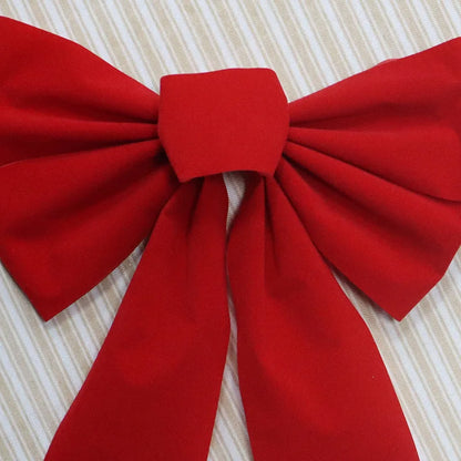 Big Bowknot Red Ribbon Christmas Tree Topper: Elegant Red Bow for Tree, Door, or Party Décor