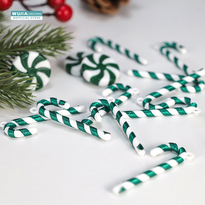 24PCS Mini Candy Canes – Peppermint Swirl Ornaments for Christmas Tree, DIY Crafts & Holiday Decor