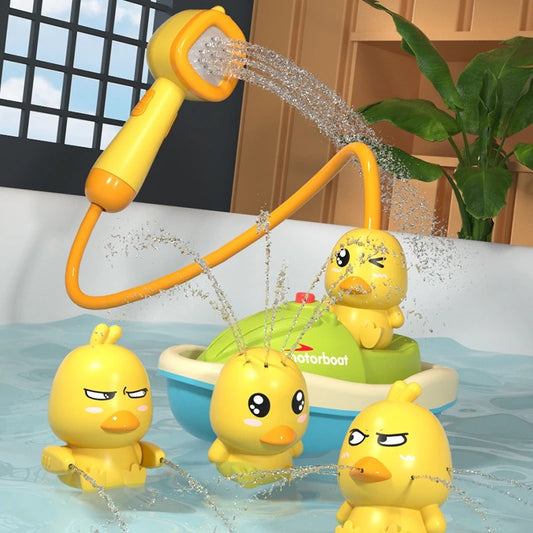 Cute Electric Duck Bath Toy: Water Spray Interactive Bathtub Fun for Kids & Babies