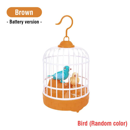 Interactive Talking Electric Bird Toy: Sound-Controlled Birdcage for Kids, Voice-Activated Educational Gift