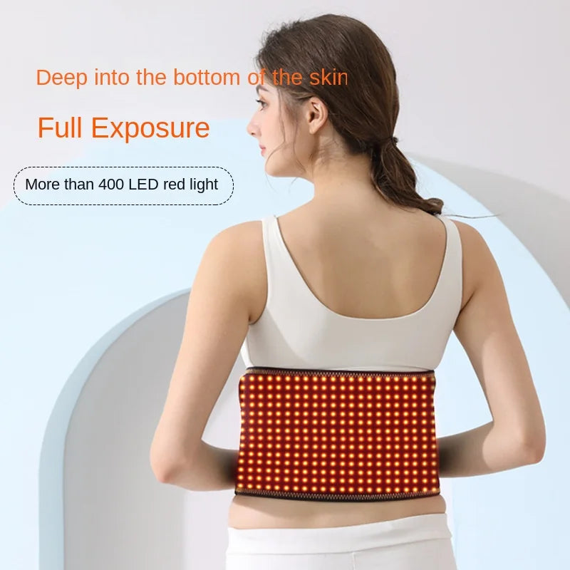 GlowUK™ Red Light Therapy Belt: Infrared Wrap with Timer for Back, Shoulder, and Waist Relief