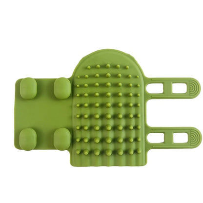 Pet Cat Hair Removal Massage Comb: Self-Cleaning Wall Corner Cat Scratcher Brush for Grooming