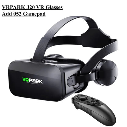 Original J20 4K Virtual Reality Glasses – 3D VR Headset for iOS & Android Phones, Google Cardboard, Max 6.7" Screen  Optimized