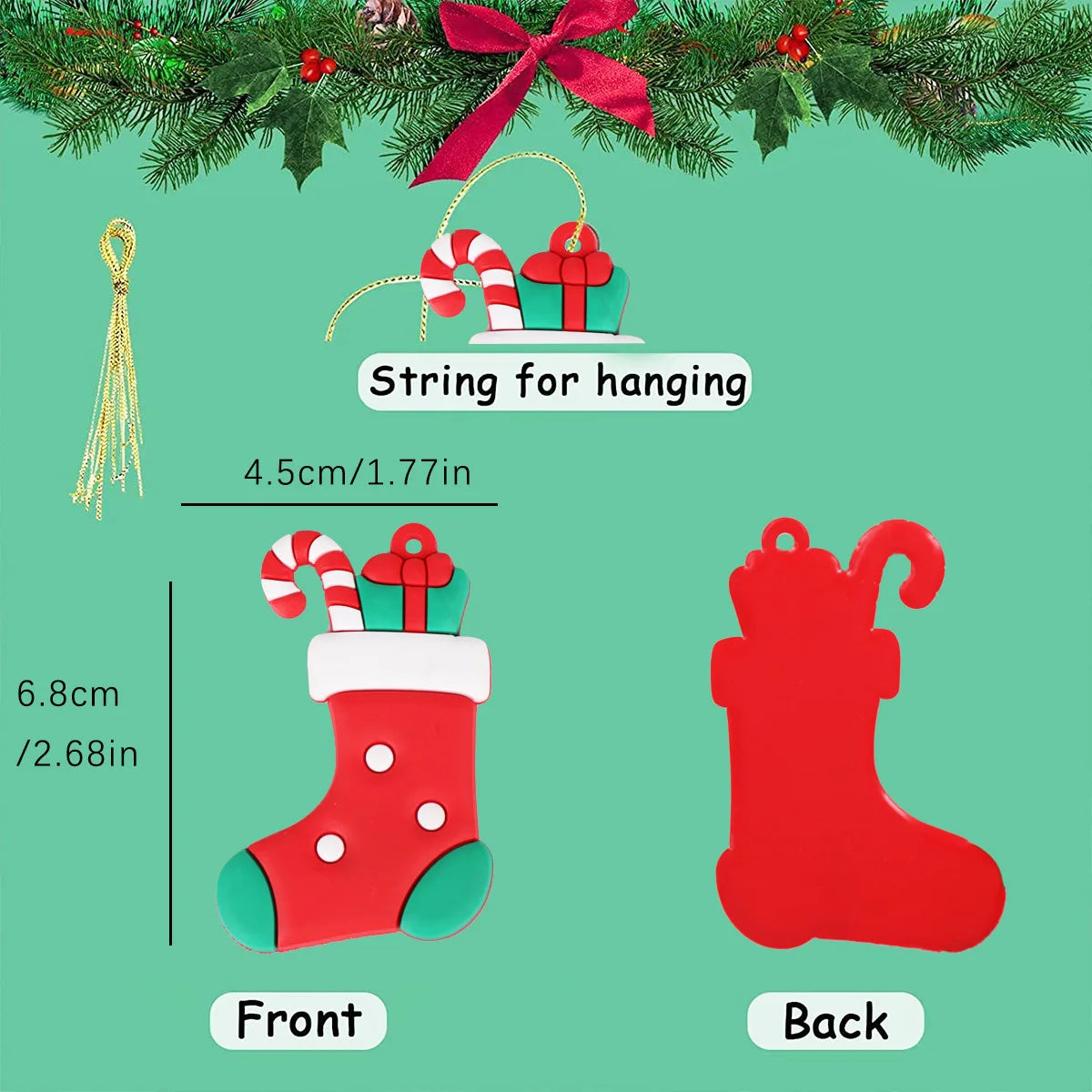 Classic Christmas Gingerbread Man Pendant – Hanging Christmas Tree Ornament, Festive Décor for Home, Holiday Gift