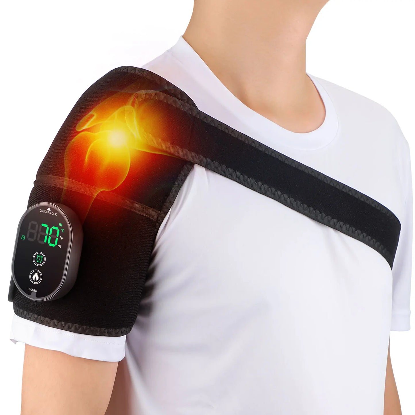 GlowUK™ Electric Portable Neck and Shoulder Massager with Heating