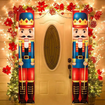 Nutcracker Soldier Banner – Christmas Hanging Decoration for Home, Door Décor & Holiday Gifts for 2024