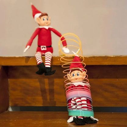 Elfie Boy & Elvie Girl Set: Fun Playful Elves Behavin' Badly, Soft Body & Vinyl Face Figures, Holiday Décor