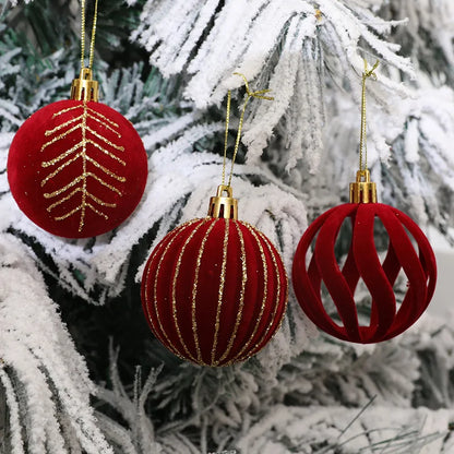 6PCS High-Quality Christmas Ball Ornaments: Hanging Decorations for Xmas Tree and Holiday Décor