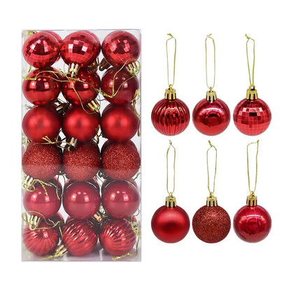 1 Box of Christmas Balls – Hanging Tree Ornaments for Home & Party Décor – 2024 New Year Gift