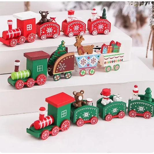 Christmas Train Decoration – "Merry Christmas" Home Decor Ornament, Festive Gift for Xmas &amp; New Year 2024-2025