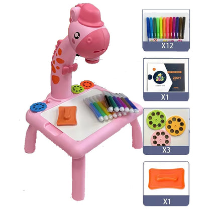 Children’s LED Projector Drawing Table: Educational Painting Set & Learning Tool for Kids’ Creativity