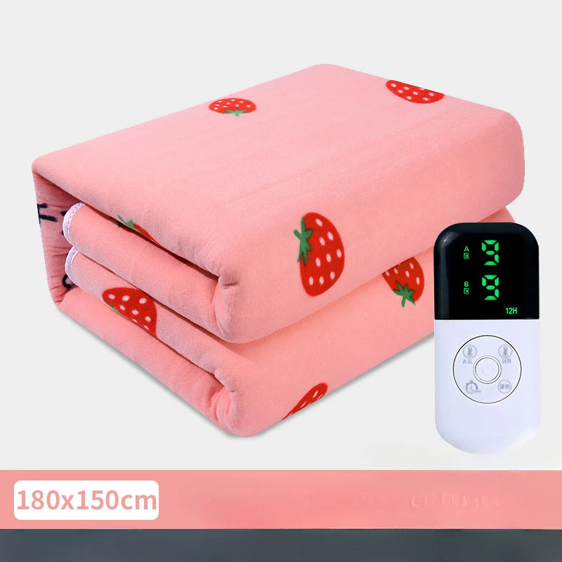 UK Smart Electric Heated Blanket: Winter Heating Blanket with Adjustable Temperature & Timer, Heated Carpet Mat