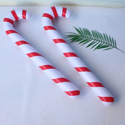 4PCS Inflatable Christmas Giant Candy Canes – Novelty Xmas Candy Cane Stick Decorations for New Year Party