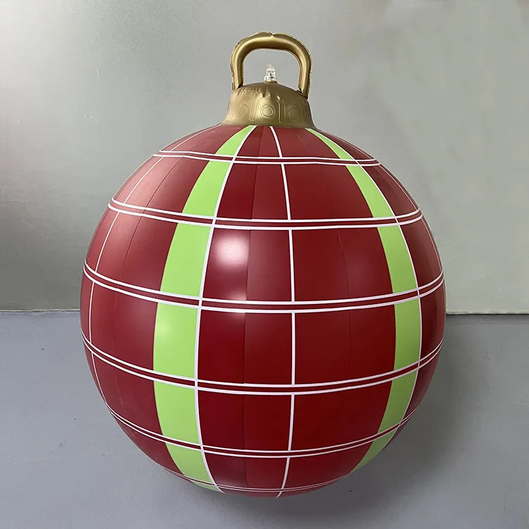 Large Christmas Inflatable Balls (60cm): Outdoor Christmas Tree Decorations, Inflatable Baubles for Festive Atmosphere