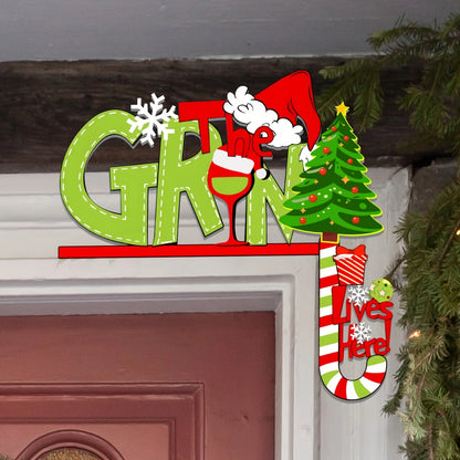 Welcome to Whoville Christmas Door Decoration: Whoville Door Corner Frame & Topper for Festive Holiday Décor