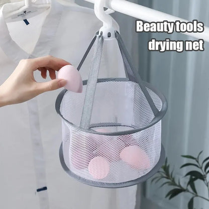 GlowUK™ Makeup Brush & Powder Puff Drying Mesh Bag – Convenient & Efficient Air Drying