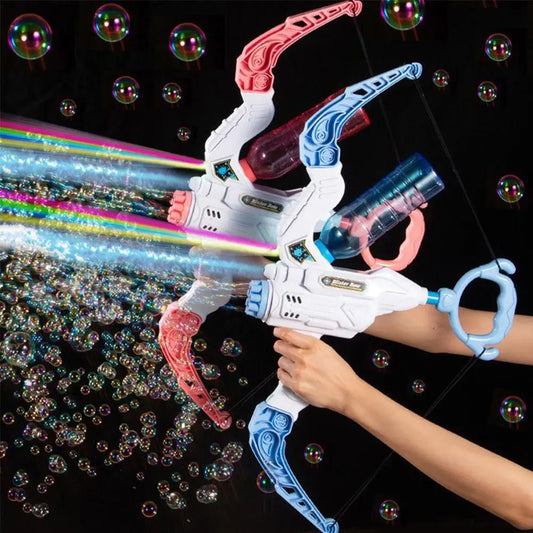 88 Holes Electric Rocket Bubble Gun With LED Gatling Blowing Soap Water Bow Bubble Machine Outdoor Toys For Children Gifts