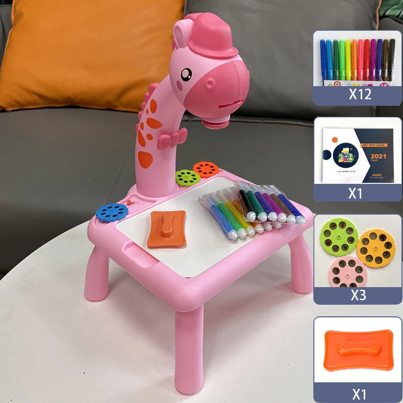 Children’s LED Projector Drawing Table: Educational Painting Set & Learning Tool for Kids’ Creativity