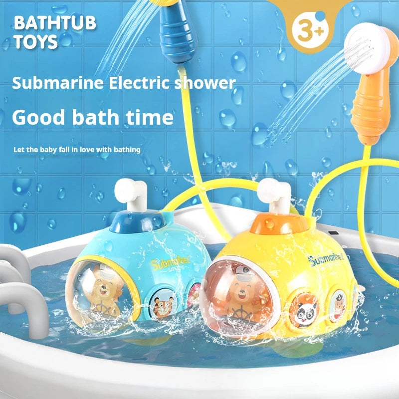 Electric Submarine Baby Bath Toy: Water Sprinkler Shower Toy with Suction Cup for Kids’ Fun Bathtime