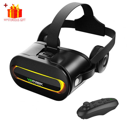 Smartphone VR Glasses Virtual Reality Headset with Bluetooth & Headphones – 3D Goggles for iPhone & Android Mobile Devices